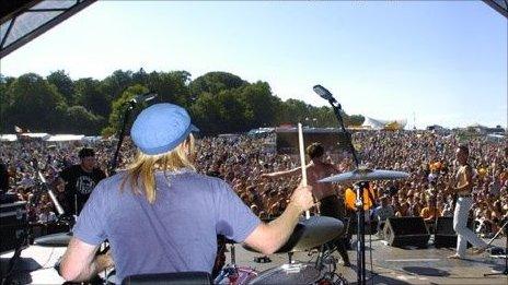 View from stage at Ashton Court Festival 2006