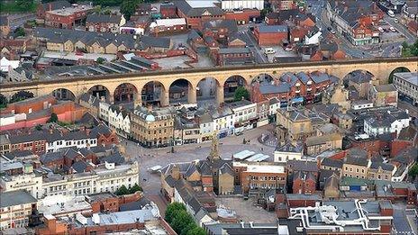 Mansfield town centre - photo courtesy Robin Macey