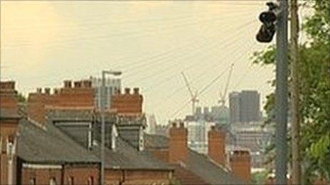 Street scene showing one of the cameras in Birmingham