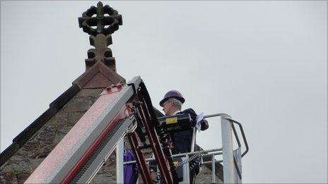 Bishop blessing solar panels