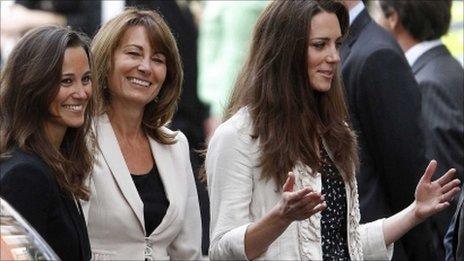 Pippa, Carole and Kate Middleton