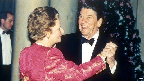 Margaret Thatcher and Ronald Reagan