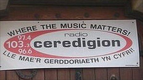 Radio Ceredigion sign