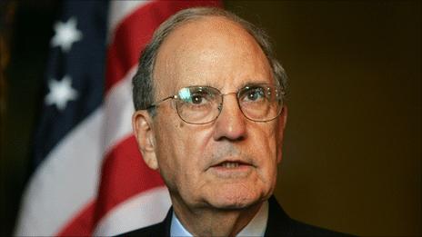 George Mitchell, in a January 2008 file photo