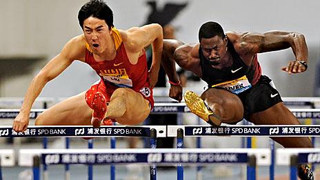 Liu Xiang and David Oliver in Shanghai