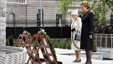 Queen Elizabeth II and President Mary McAleese