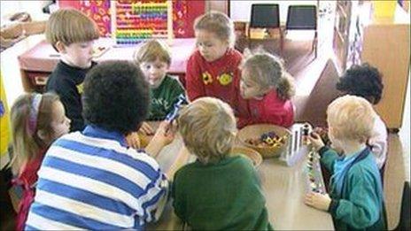 children at a nursery school generic