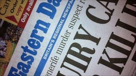 Eastern Daily Press front page