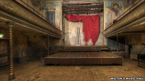 Inside Wilton's Music Hall