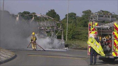 Bus fire