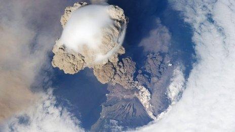 Sarychev Volcano seen from space