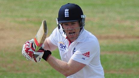 Eoin Morgan hit a century for England Lions against Sri Lanka