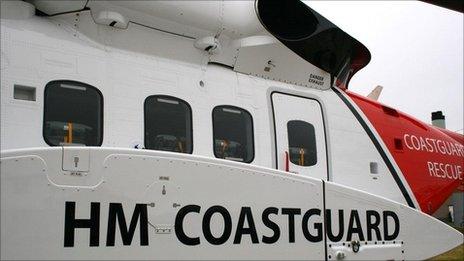 Coastguard helicopter. Pic: MCA