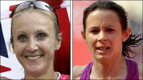 Paula Radcliffe (left) and Jo Pavey