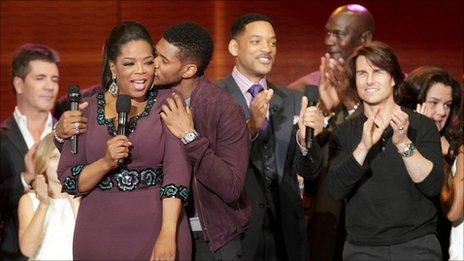 Oprah Winfrey and her celebrity friends