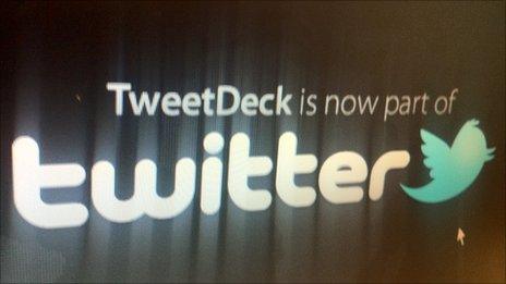 Picture of Tweetdeck and Twitter logo