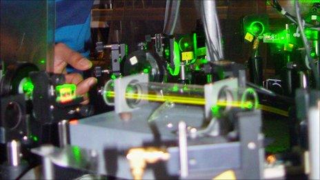 Experimental set-up used to measure electron