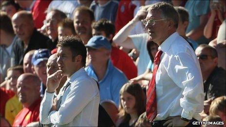 Darren Ferguson and Sir Alex Ferguson