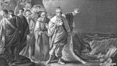 Engraving of picture of King Canute