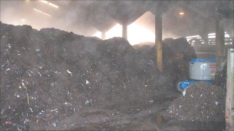 Image shown to court of County Mulch composting site