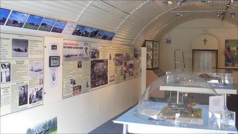 The museum has been created inside two Nissen huts on the site