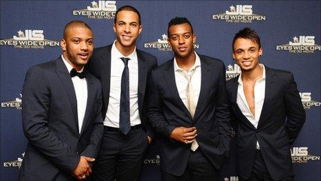 JLS at their movie premiere