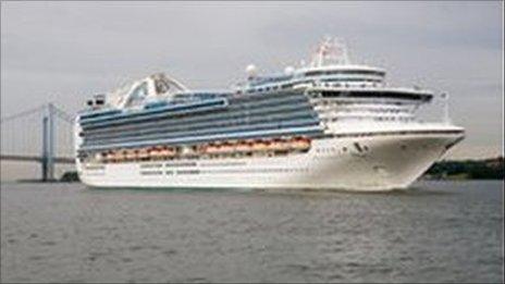 The Crown Princess cruise liner