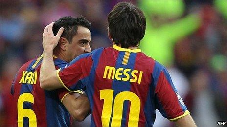 Xavi and Messi