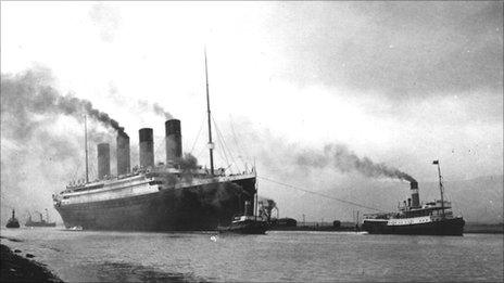 Titanic leaving Belfast