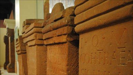 Roman altars at Senhouse Museum