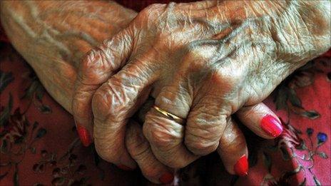 Older person's hands