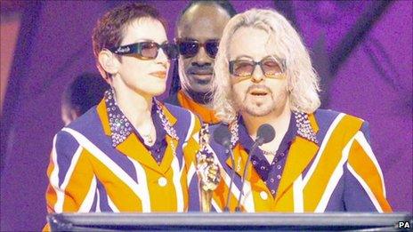 Annie Lennox and Dave Stewart of Eurythmics in 1999