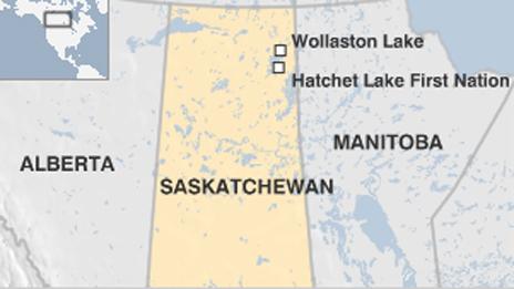 Map of Saskatchewan, Canada