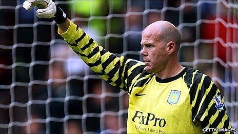 Brad Friedel playing for Aston Villa