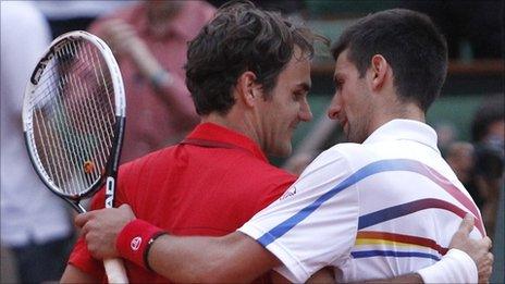 Roger Federer and Novak Djokovic