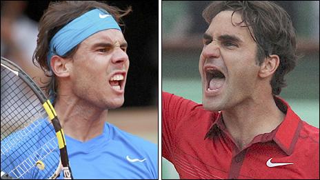 Rafael Nadal and Roger Federer