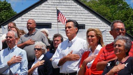 Mitt Romney, wife Ann and friends