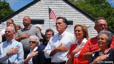 Mitt Romney, wife Ann and friends