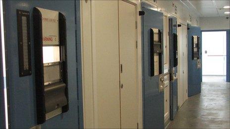 Cells at the new police investigation centre in Martlesham, Suffolk