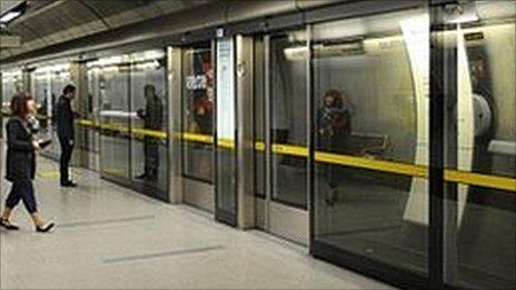 The Jubilee Line station at Waterloo