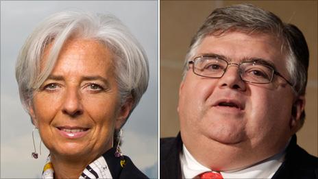 Christine Lagarde and Agustin Carstens