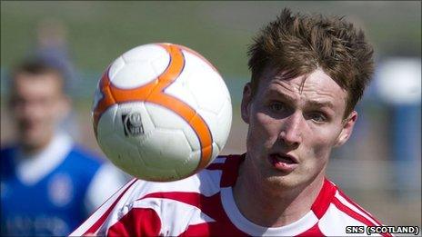 Former Brechin striker Rory McAllister