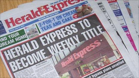 Herald Express paper