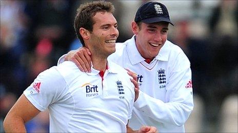 Chris Tremlett with Stuart Broad