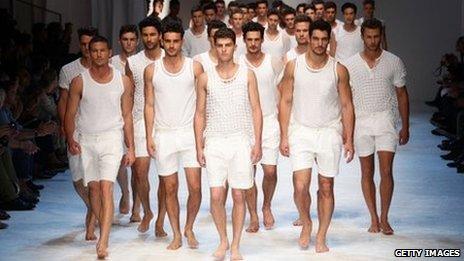 Males models at Milan Fashion week