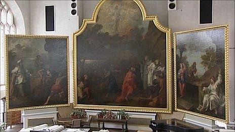 Hogarth altarpiece in city council offices