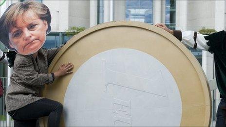 A protestor in Berlin in June 2011