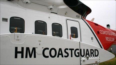 Coastguard helicopter. Pic: MCA