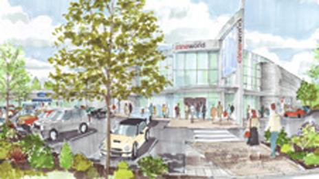 An artists impression of the new supermarket complex