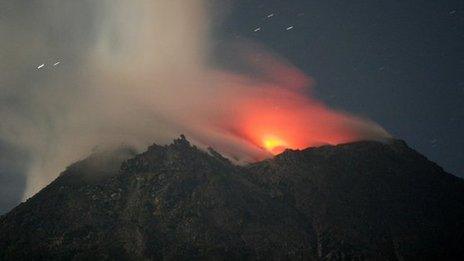 Mount Merapi in Indonesia